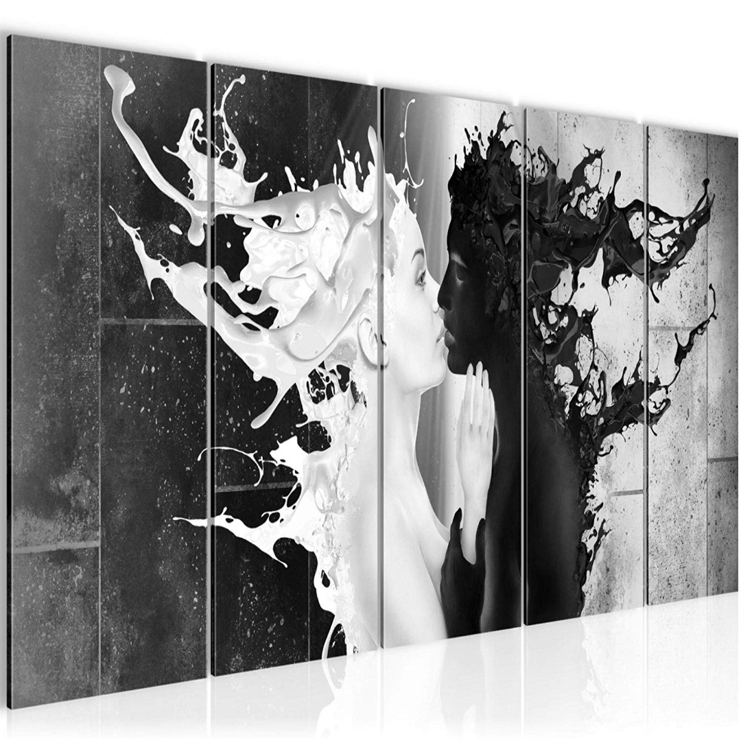 Schoonheid dame zwart/wit schilderij 90x120cm – Bestpainting.nl